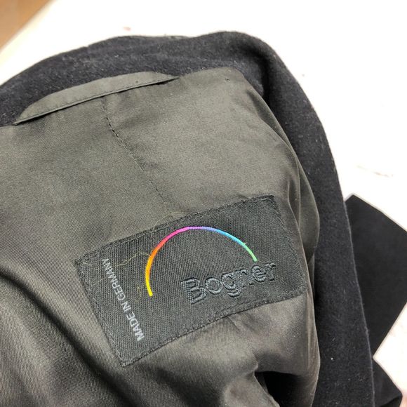 Bogner Women Embroidered 100% Wool Blazer Jacket US Size 6 Black M104 -24 - Picture 8 of 14